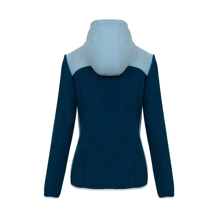 Ladies merino jacket Vesna Petrol/Baby blue - Size: M