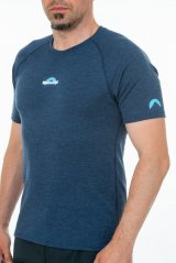 Pánske merino tričko KR S160 - modré