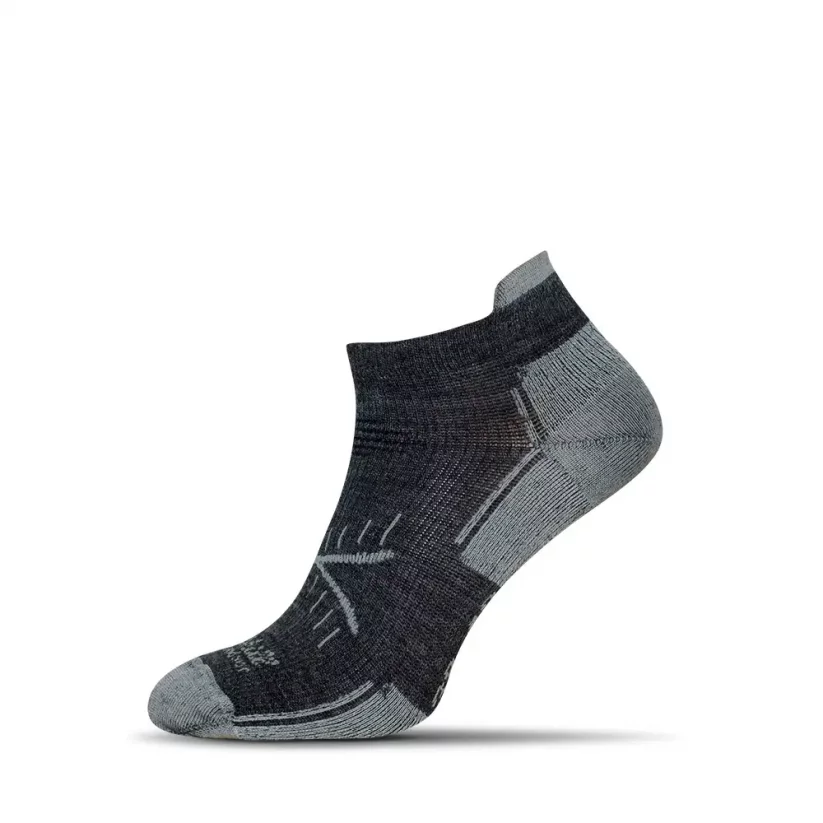 Black hill outdoor letné merino ponožky GÁPEĽ - sivé - Veľkosť: 35-38