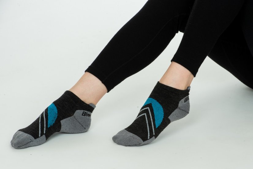 BHO letní merino ponožky GÁPEĽ - antracit/šedé 3Pack - Velikost: 43-47 - 3Pack