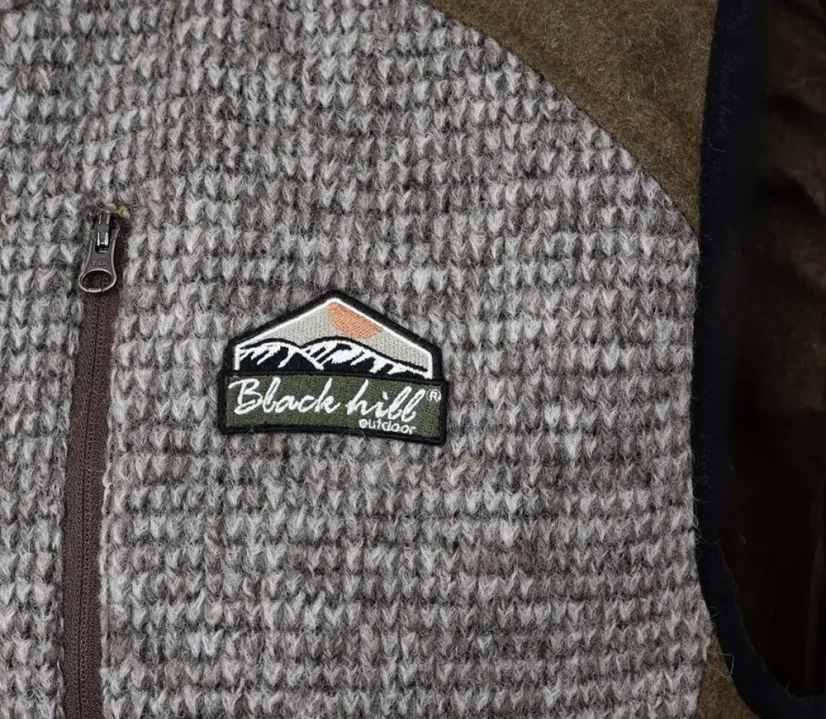 Pánska merino vesta VEPOR khaki/hnedá