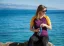 Women's merino T-shirt KR UVprotection140 - lilac/yellow