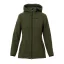 Ladies merino cashmere coat Zoja green - Size: XS