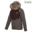 Pánska merino bunda SVALBARD s podšívkou Voack hnedá melír/hnedá - Veľkosť: L