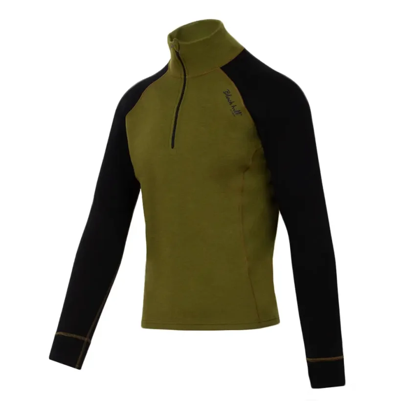 Pánské merino triko DRZN WP250 - zelená/černá