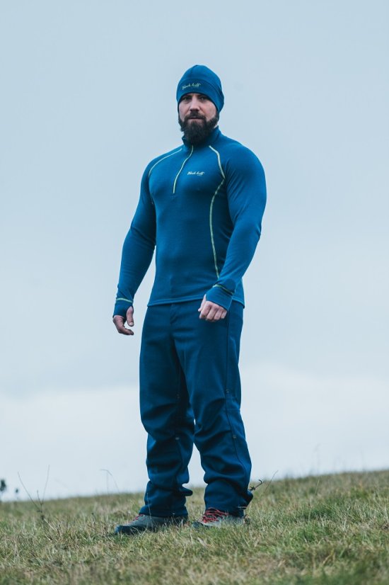 Pánske merino nohavice SHERPA II modré - Veľkosť: L