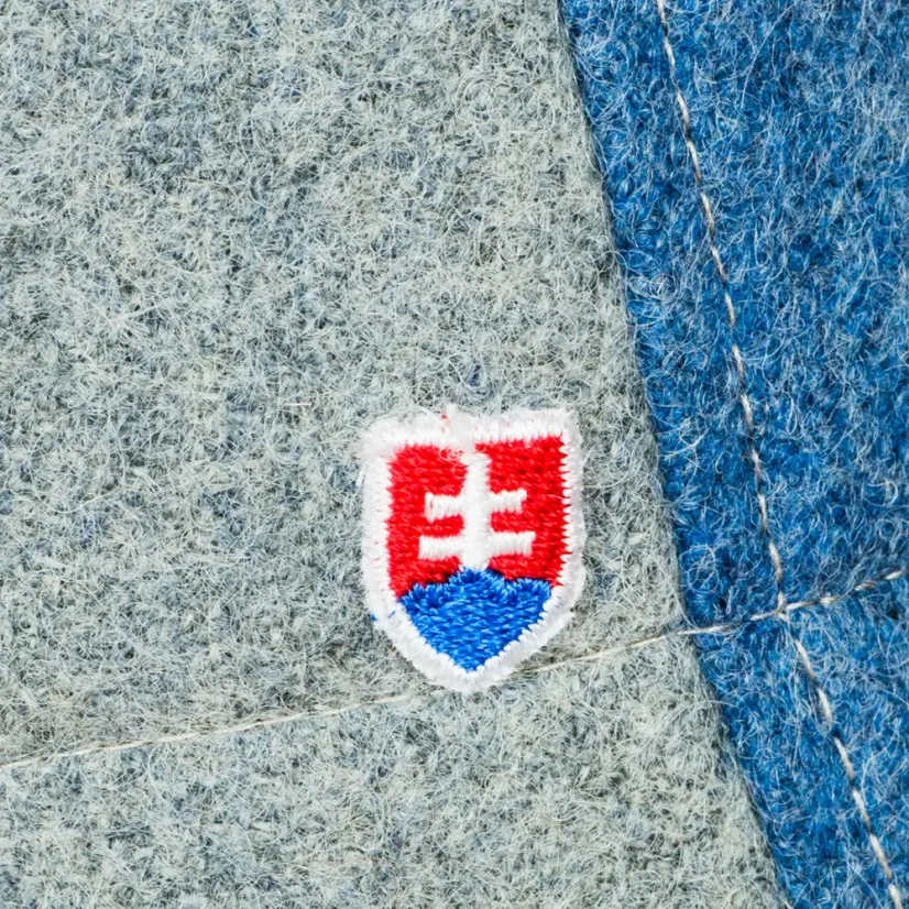 Dámska merino bunda Luna modrá/sivá
