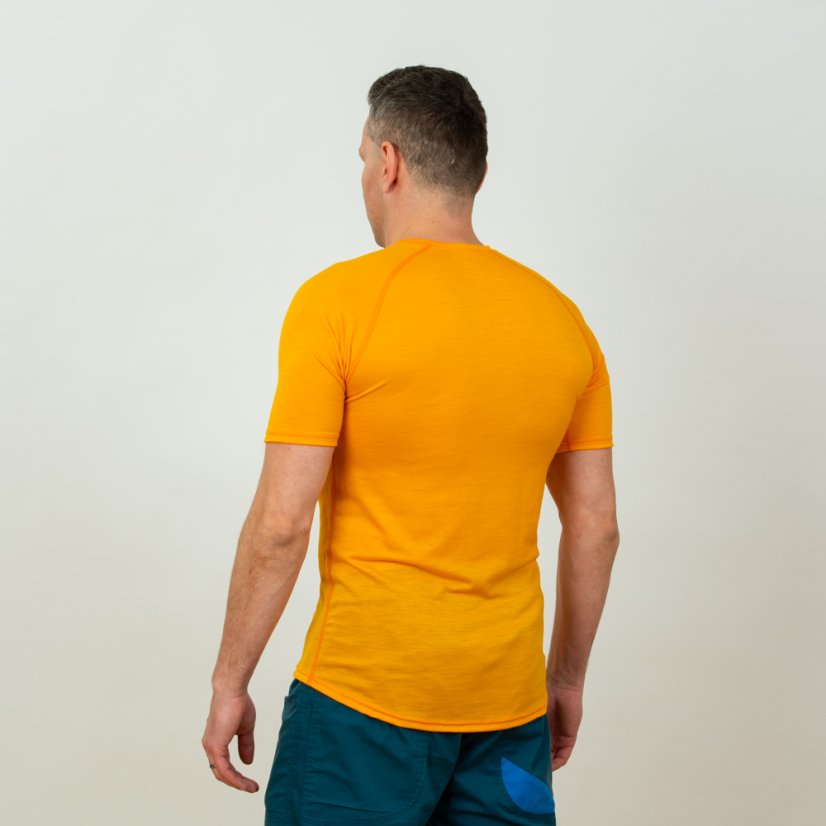 Pánske merino tričko KR S150 - Oranžová neon