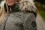 Dámský merino kabát NOVA hnědý melír - Velikost: XXL