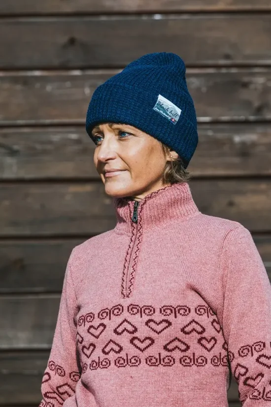Merino cap Arctic II - blue