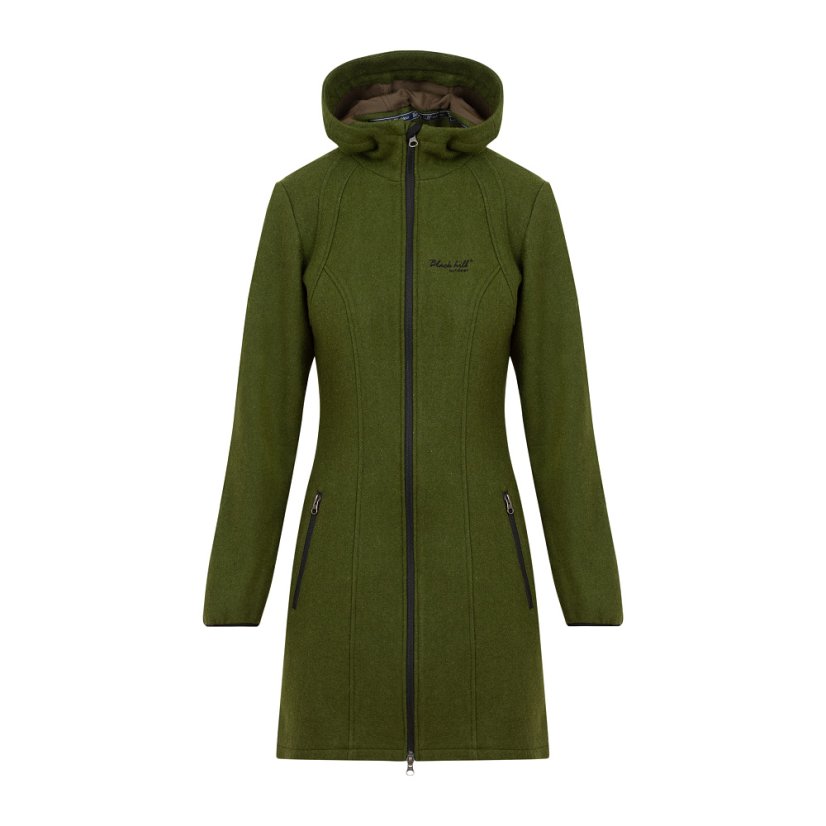 Ladies merino coat Slavena Green