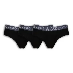 Women's merino/silk panties AMY M/S black 3Pack