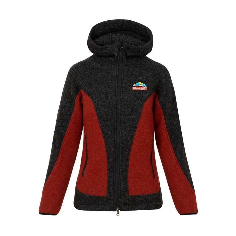 Dámska merino bunda Fatra antracit/tehlová