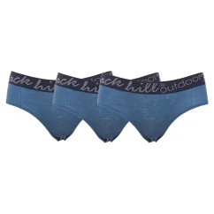 Dámské merino/hedvábí kalhotky AMY M/S modré 3Pack