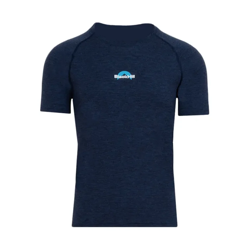 Pánske merino tričko KR S160 - modré - Veľkosť: L