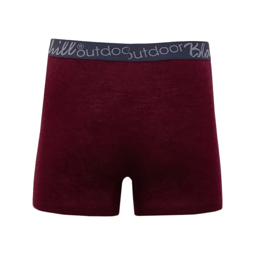 Men´s merino/silk boxers GINO M/S - burgundy - Size: M