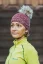 Merino cap Snowy II - burgundy melir
