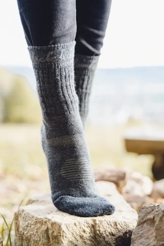 Black hill outdoor merino ponožky CHOPOK - sivé - Veľkosť: 39-42