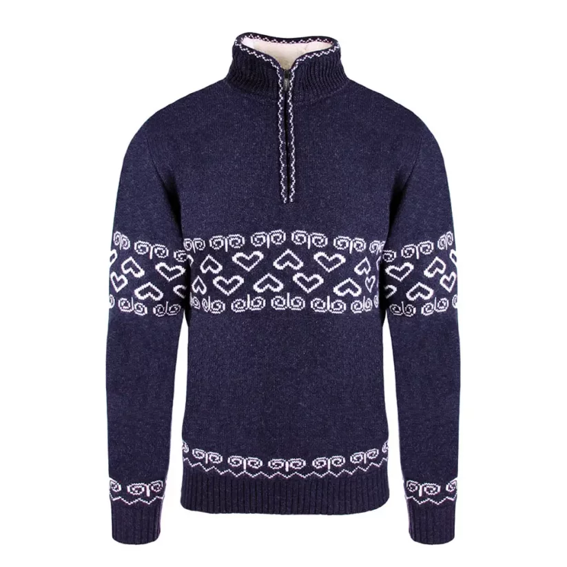 Men’s merino sweater Patriot - Blue - Size: S