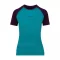 Dámske merino tričko KR UVprotection140 - smaragd/lila