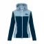 Ladies merino jacket Vesna Petrol/Baby blue - Size: L