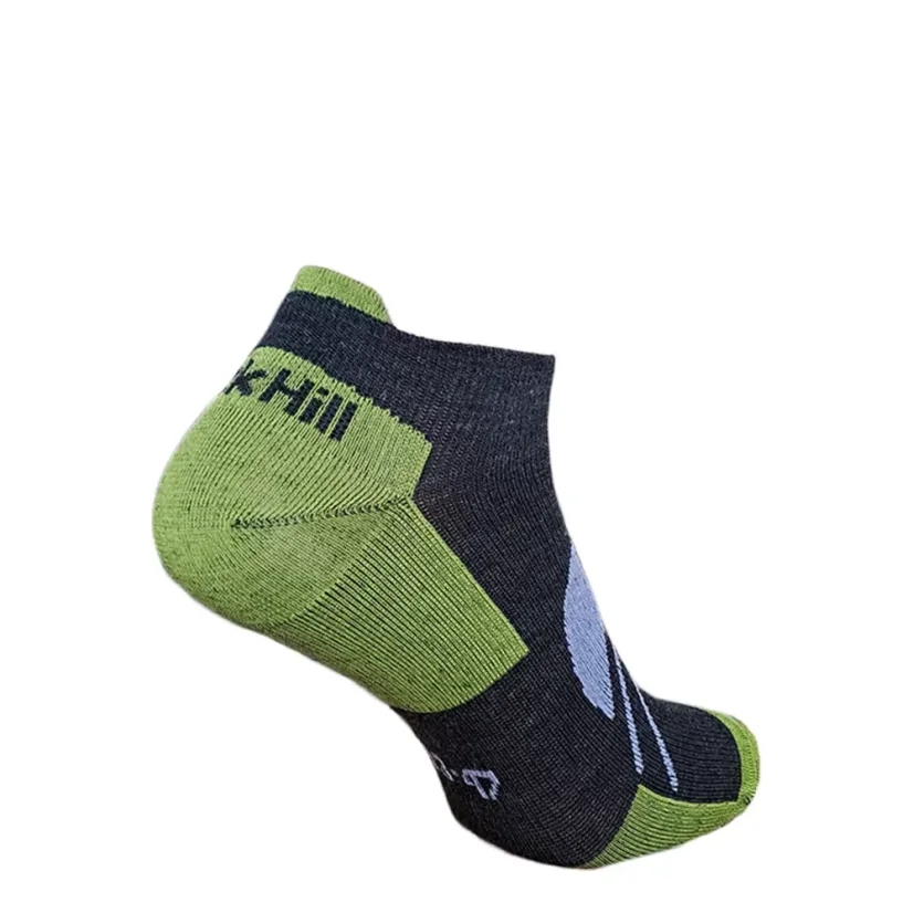 BHO letní merino ponožky GÁPEĽ - antracit/zelená - Velikost: 39-42