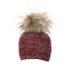 Merino cap Snowy II - burgundy melir