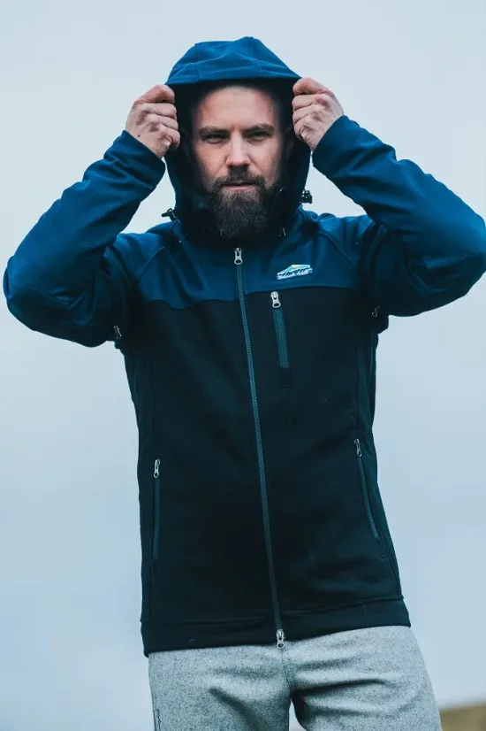 Men’s merino jacket Stribog II, Lining Voack,  Blue/Black