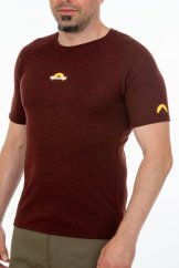 Pánske merino tričko KR S160 - bordové