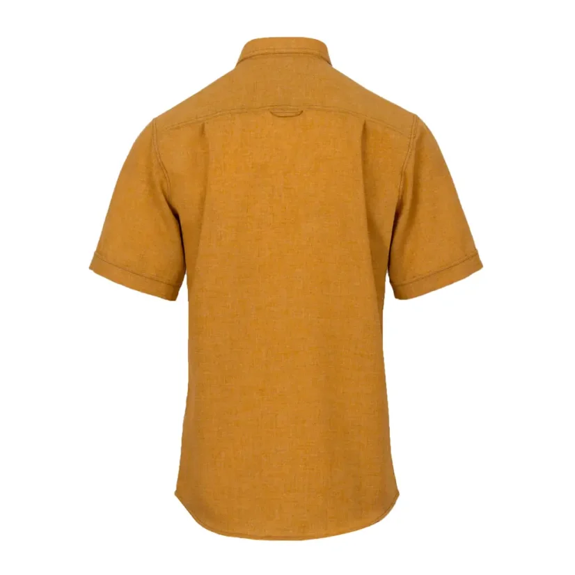 Pánská merino košile Trapper - hořčicová - krátký rukáv - Velikost: L