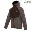 Pánska merino bunda SVALBARD s podšívkou Voack hnedá melír/hnedá - Veľkosť: L