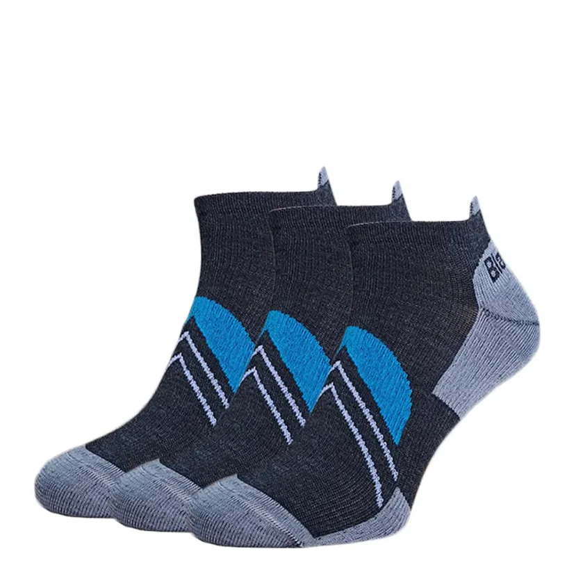BHO letní merino ponožky GÁPEĽ - antracit/šedé 3Pack - Velikost: 43-47 - 3Pack