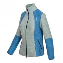Ladies merino jacket Luna Blue/Gray