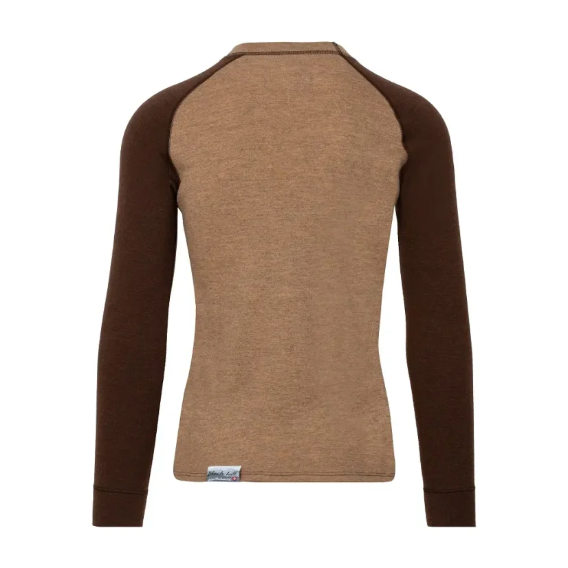 Pánské merino triko DR WP250 - hnědá/třtinová