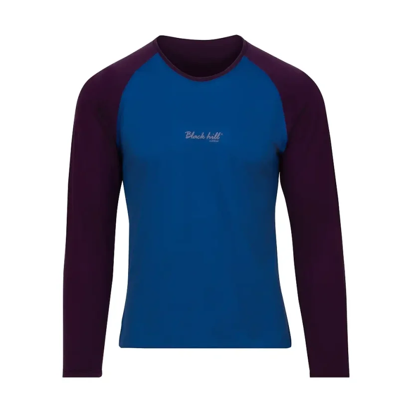 Men's merino T-shirt DR UVprotection140 - blue/lila - Size: L