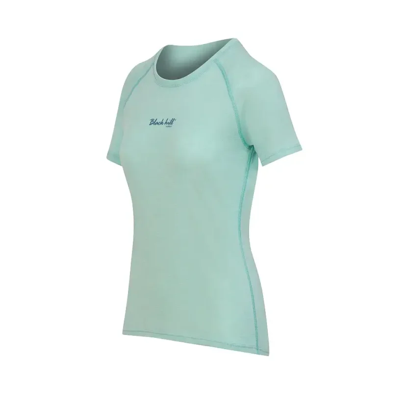 Women's merino silk T-shirt KR S180 - mint - Size: XL