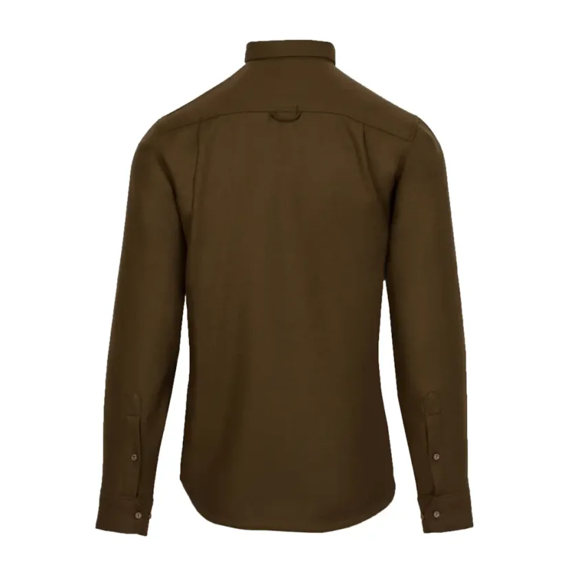 Pánská merino košile Trapper - zelená khaki - dlouhý rukáv - Velikost: XXXL