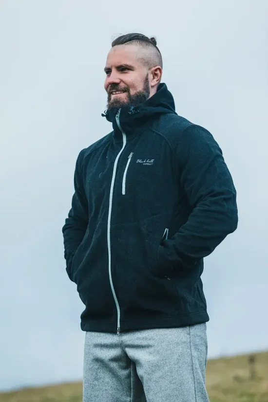 Pánska merino bunda VELES čierna