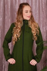 Ladies merino coat Slavena Green