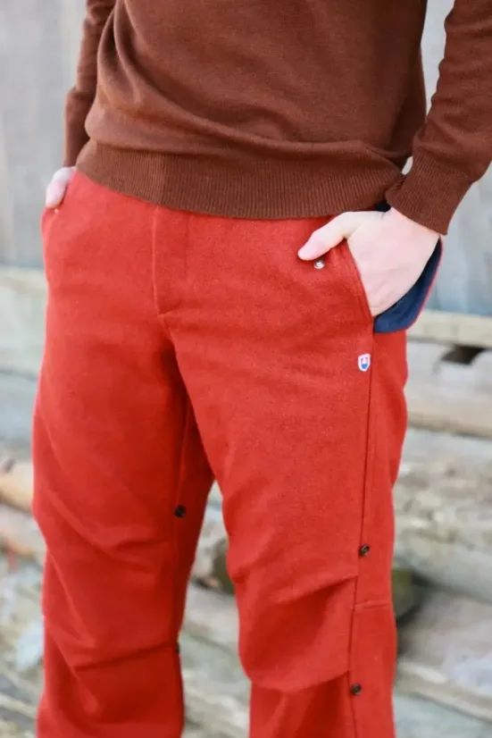 Men’s merino trousers Sherpa II Brick - Size: XXL