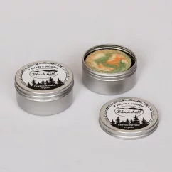 Travel soap in metal tin