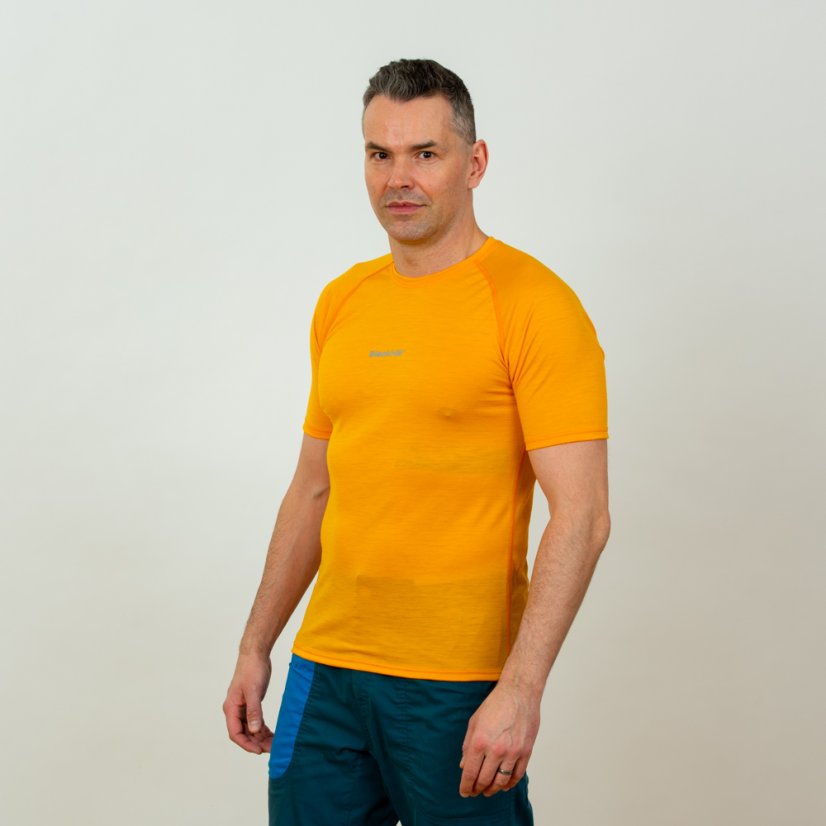 Pánske merino tričko KR S150 - Oranžová neon