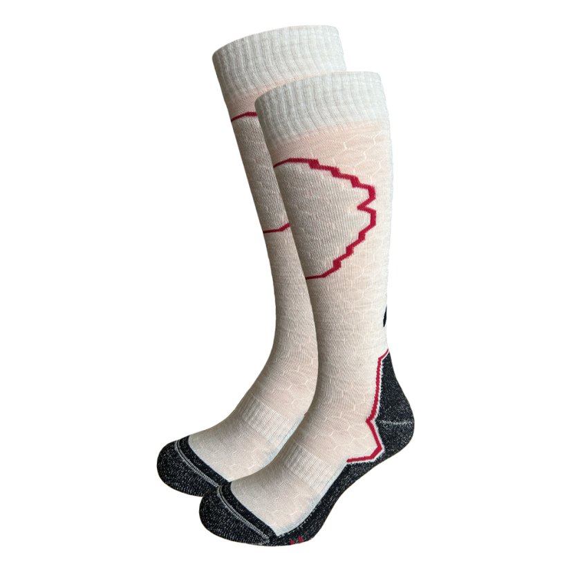 Merino lyžiarske podkolienky SkiTour Performance/anatomic light- Biele 2Pack - Veľkosť: 43-47 - 2Pack