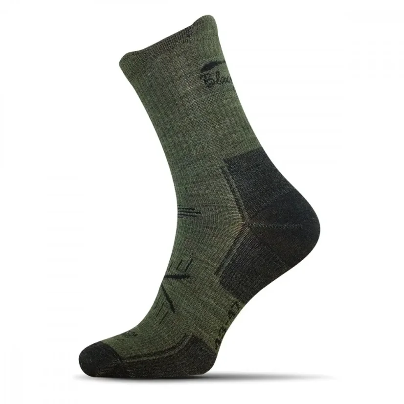 BHO letní merino ponožky CHABENEC - zelené/černé - Velikost: 35-38