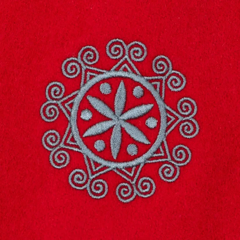 Dámský merino Kabát Slavena - červený - Velikost: M