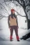 Merino lyžiarske podkolienky SkiTour Warm Christmas edition - červené