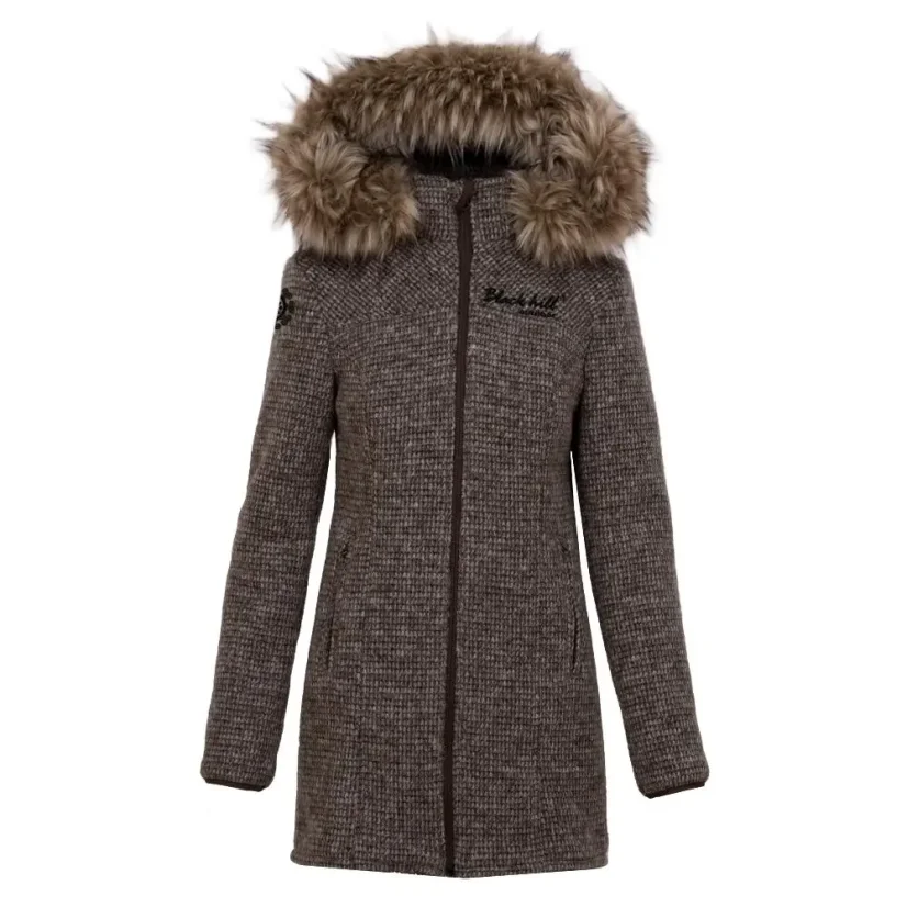Ladies merino a coat NOVA Brown - Size: XL