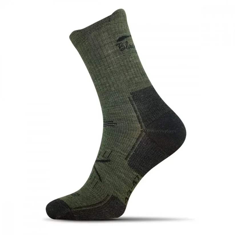 Black hill outdoor letné merino ponožky CHABENEC - zelené/čierne