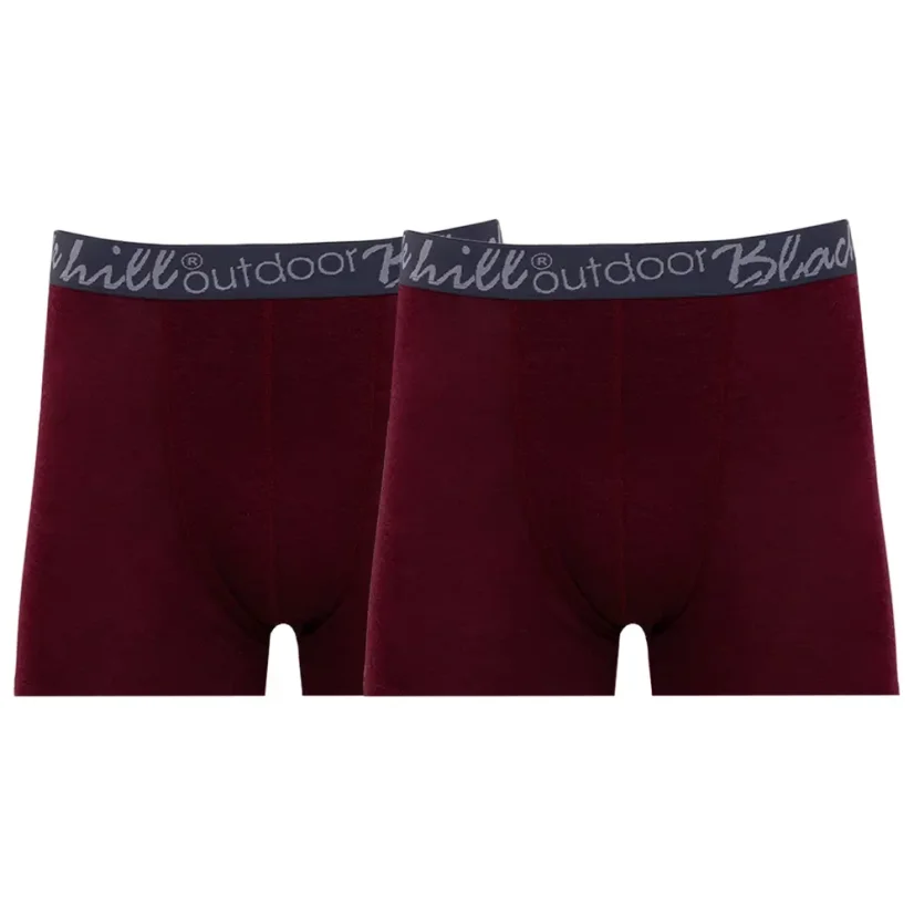 Men´s merino/silk boxers GINO M/S - burgundy 2Pack - Size: XL - 2Pack