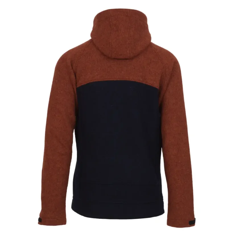 Pánská merino bunda GORAZD cihlová/modrá